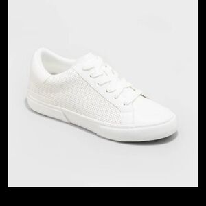 a new day White Perforated Lace-Up Sneakers